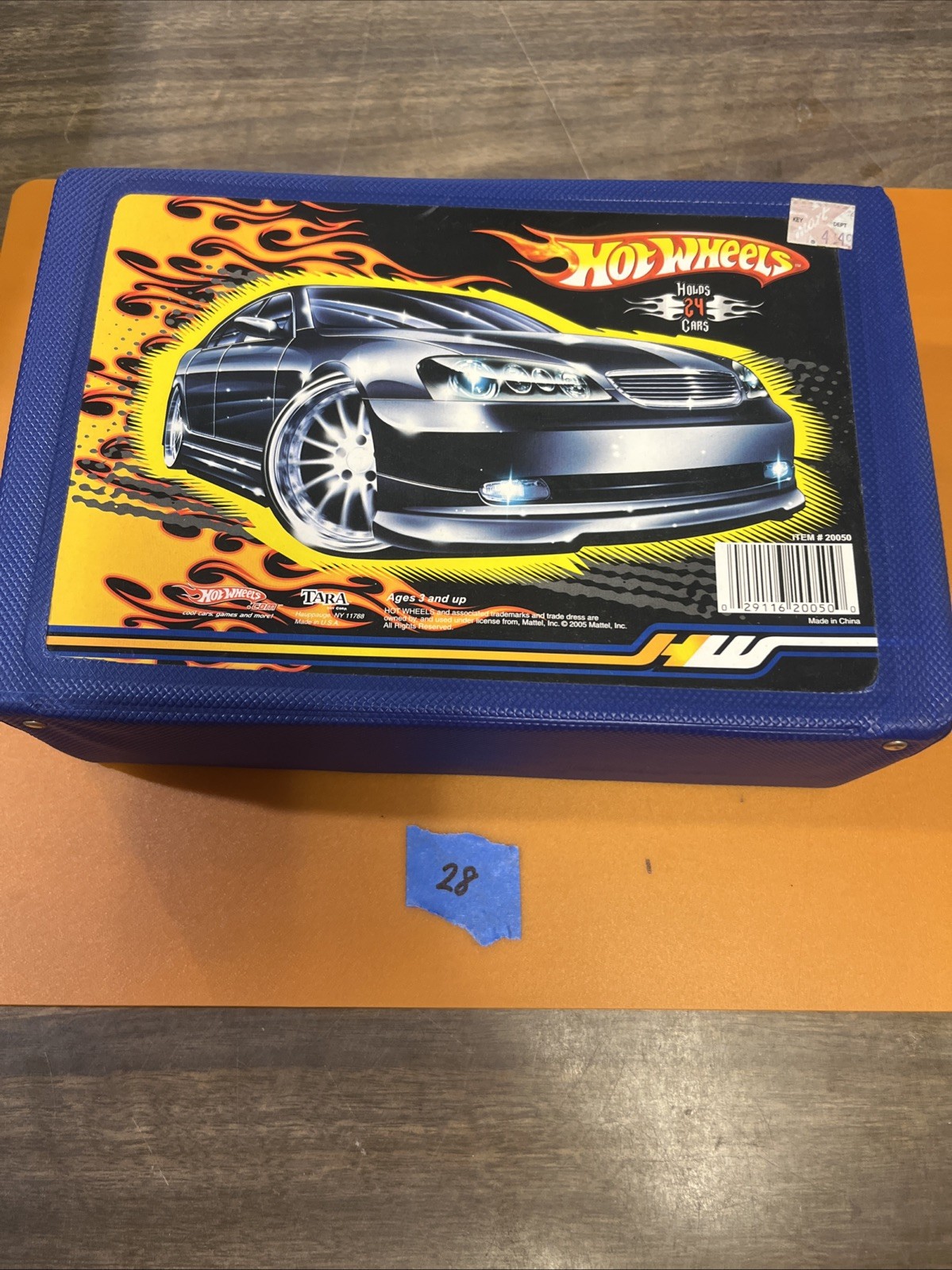 VINTAGE HOT WHEELS 24 CAR CARRYING CASE BLUE 20050