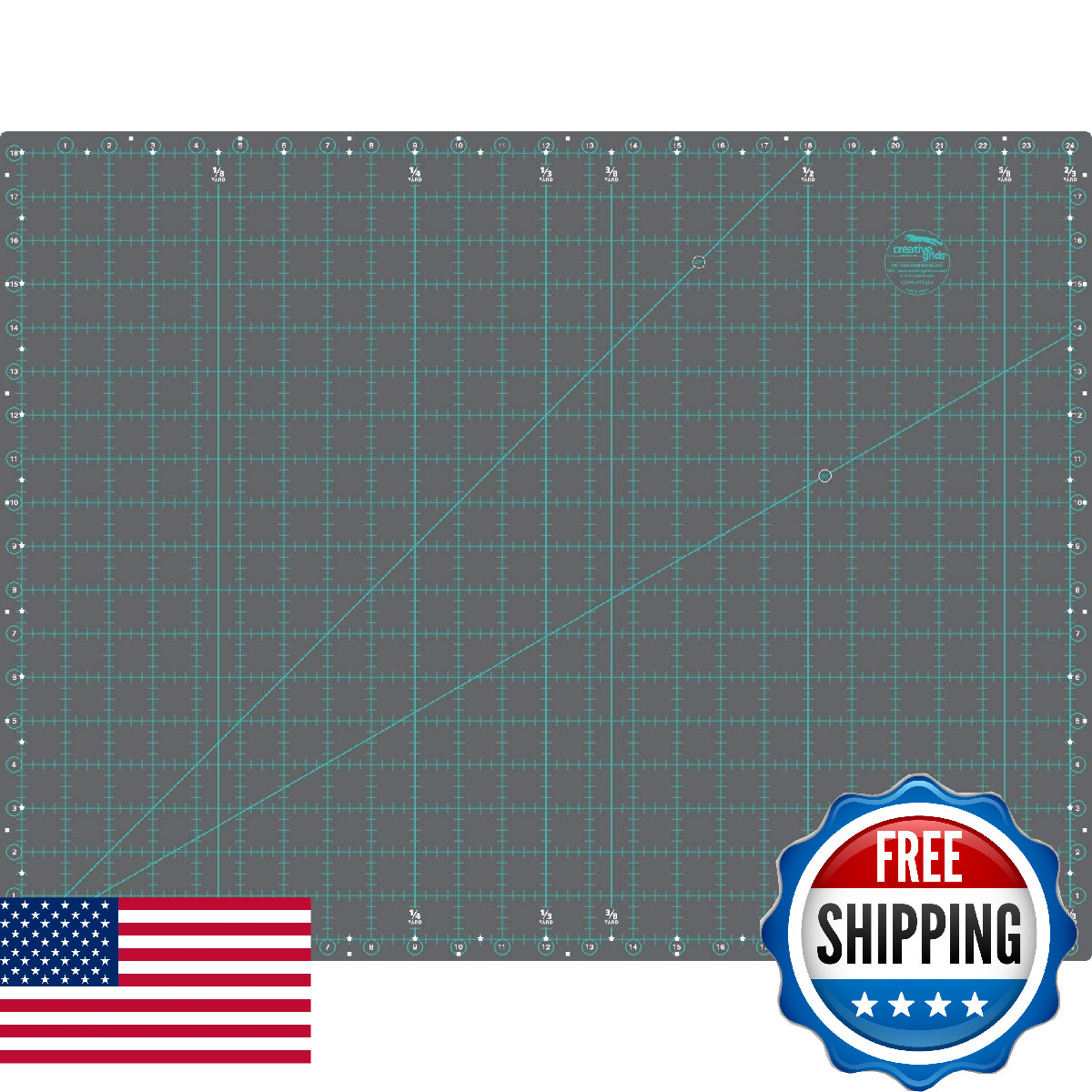 Creative Grids Mat Self Healing Double Sided 18 X 24 Cgrmat1824