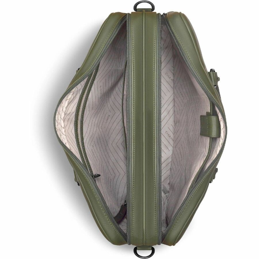 Champs Onyx Khaki Leather Briefcase 11"-15.6" Notebook RFID