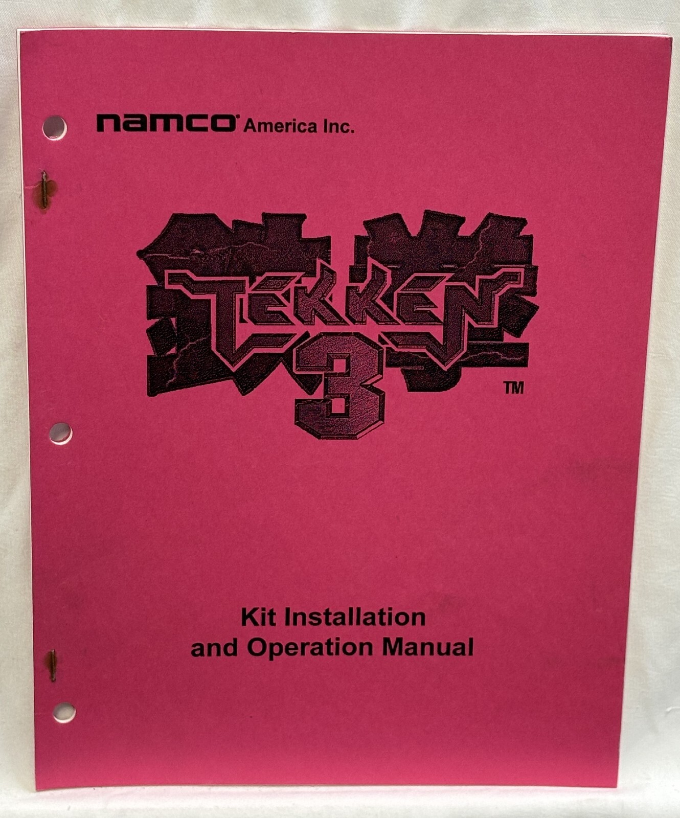 ORIGINAL-NAMCO-TEKKEN 3-INSTALLATION & OPERATION MANUAL