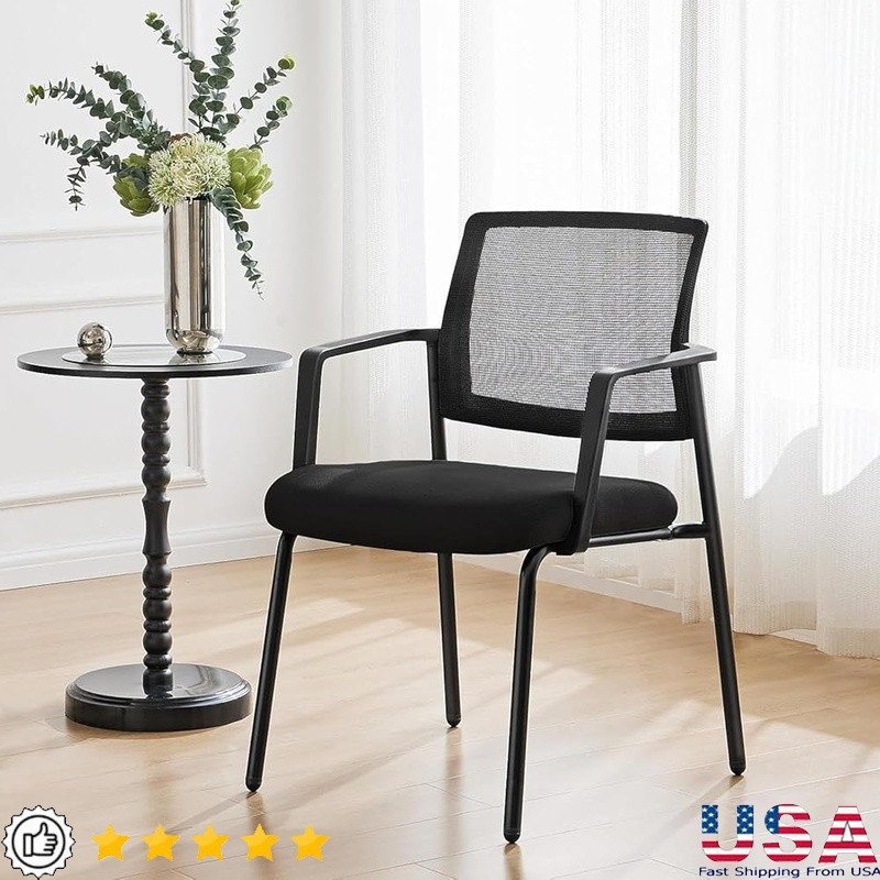 Ergonomic Stackable Office Chair W/ Breathable Mesh Backrest Comfort Support New
