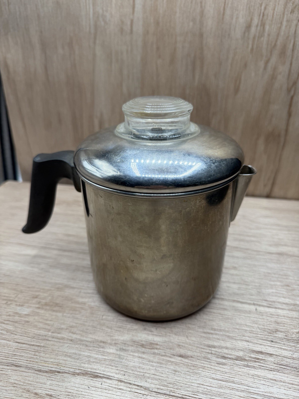 Revere Ware RARE 5 Cup Vintage Percolator Coffee Pot 83 Copper Bottom 1801 USA