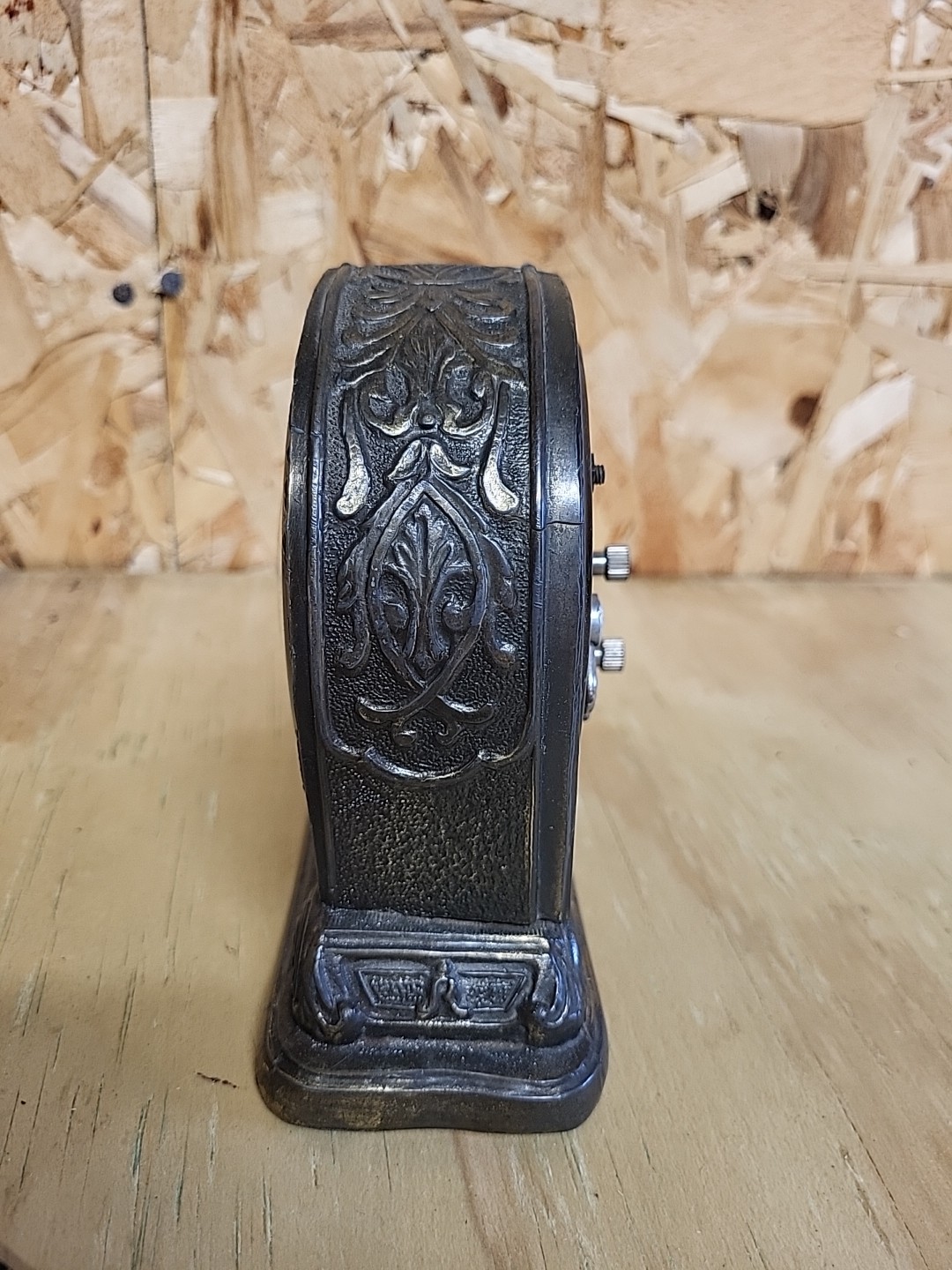 1930s Peters Diamond Brand Shoes, Heavy Gilbert Clock Pot Metal