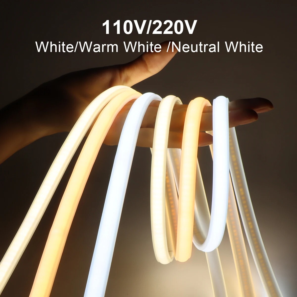 LED Strip COB Flexible Light Lights Tape Neon Waterproof 110V Home 220V Decor