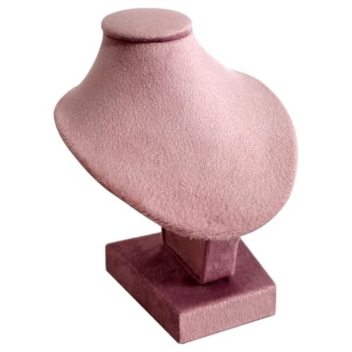 Mini Pendant Jewelry Display Stand Bust White PU Holder Black Velvet Pink