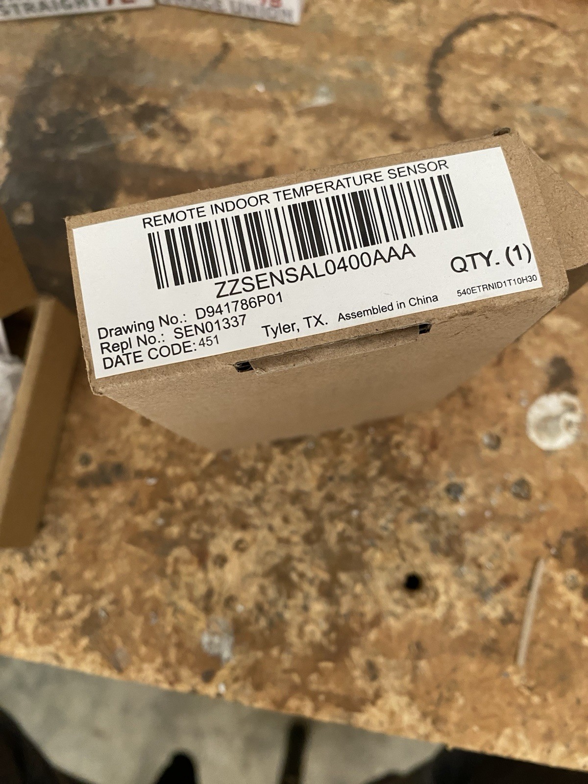 Trane Zzsenal0400aa Remote Indoor Sensor