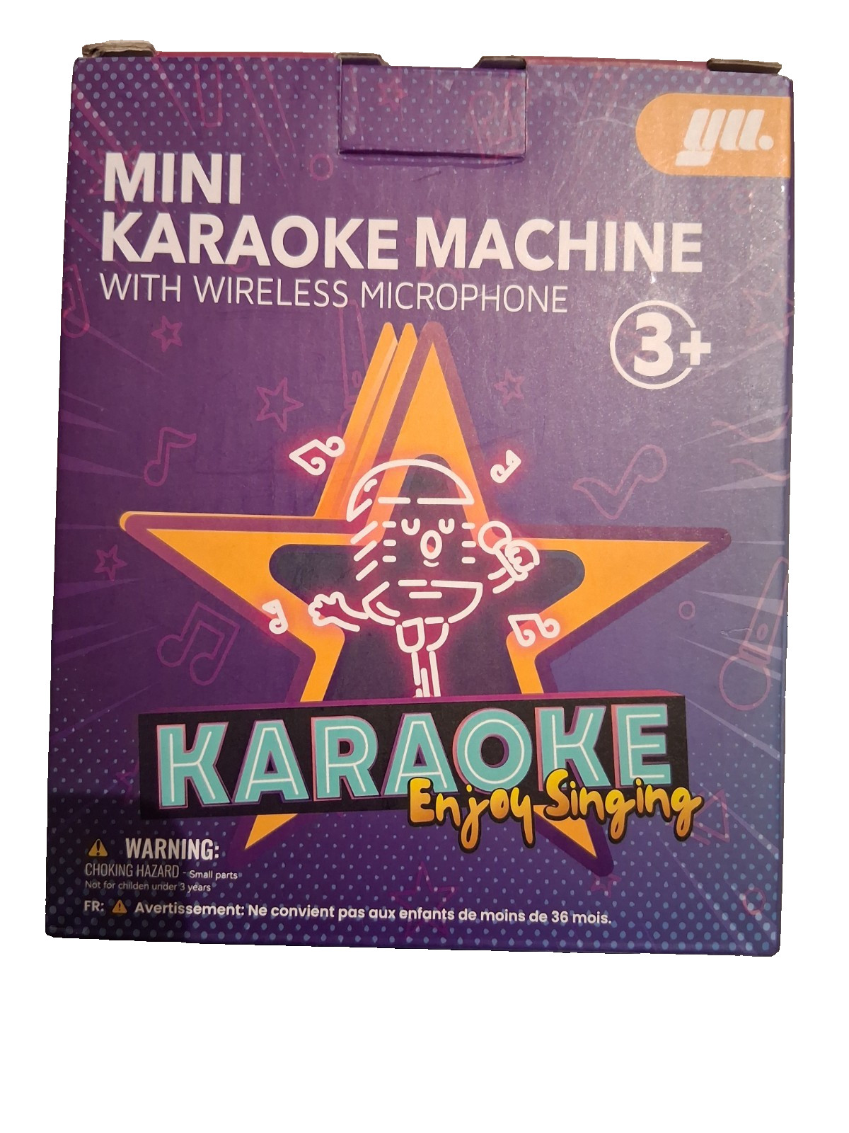 YLL Mini Karaoke Machine 2 Wireless Microphones Color of unit Pink New 0803267-A