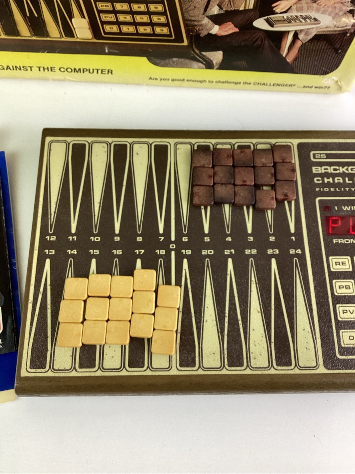 Vintage Backgammon Challenger Electronic Game Complete Working