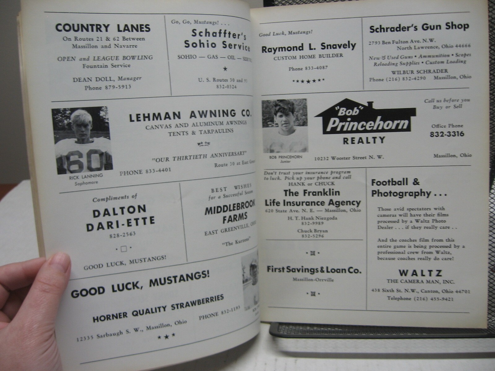 1970 Football Program Tuslaw Mustangs vs Northwest