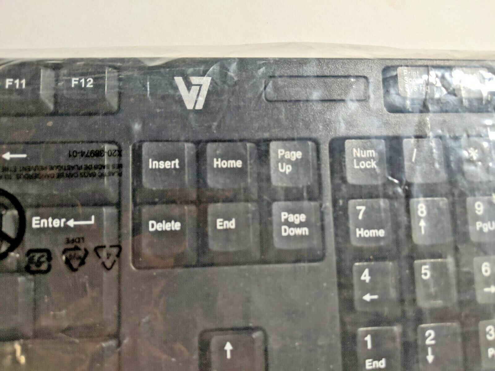V7 CK2A0 USB Wireless RF Keyboard 101 Key ONLY (loc_wood)