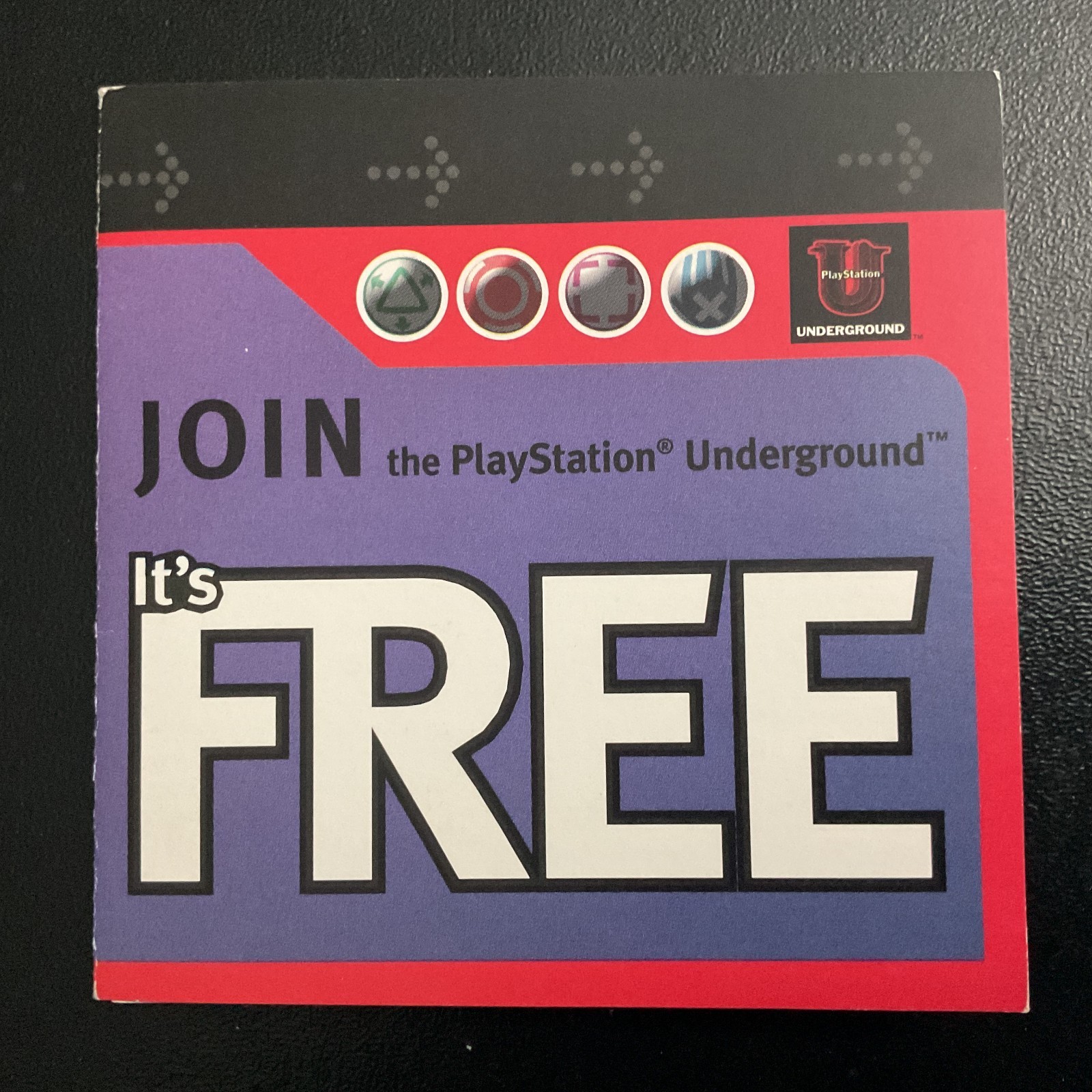 PlayStation Underground Join It's Free PS1 PlayStation Insert Only