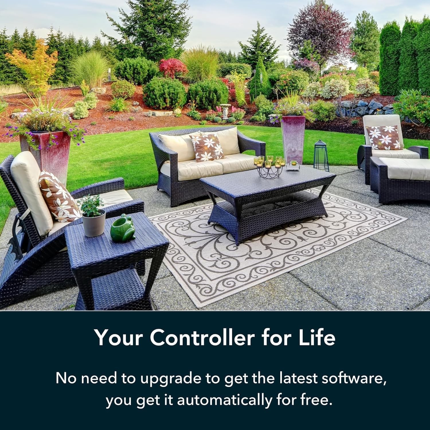 App-Controlled 8-Zone Smart Sprinkler - Automatic Scheduling & Rain Smart Skips