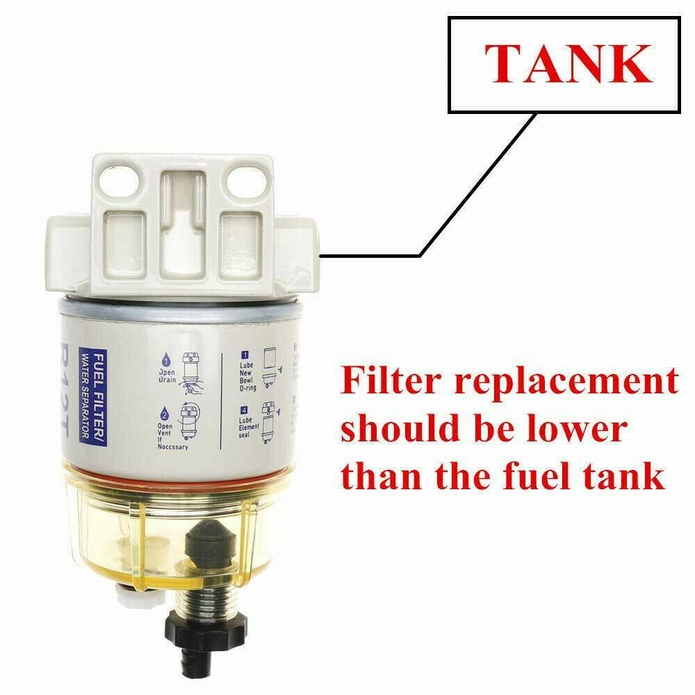 R12T Marine Fuel Filter/ Water Separator For Outboard Engine New Open Box