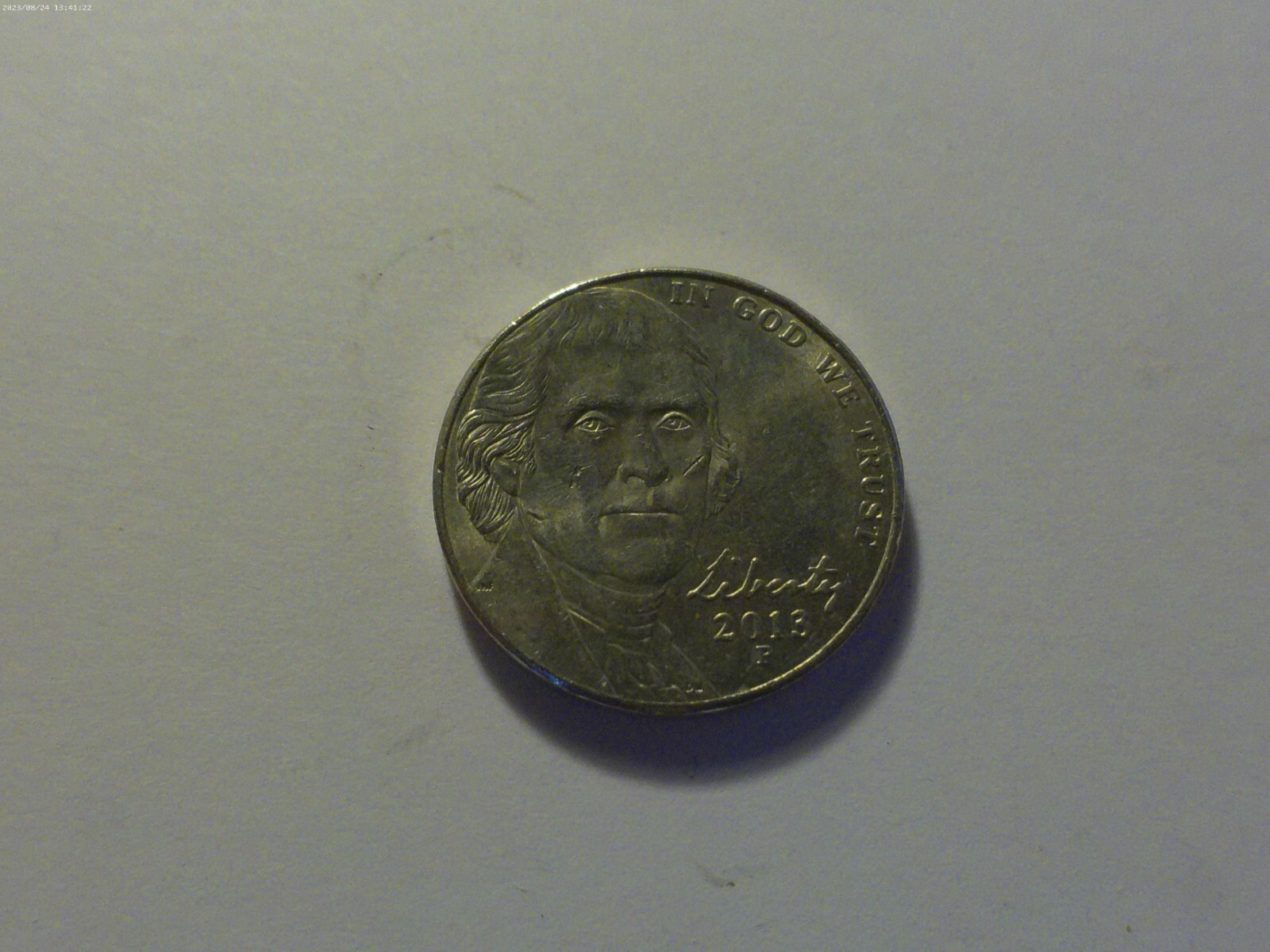 2013-P Jefferson Nickel with Obverse Errors