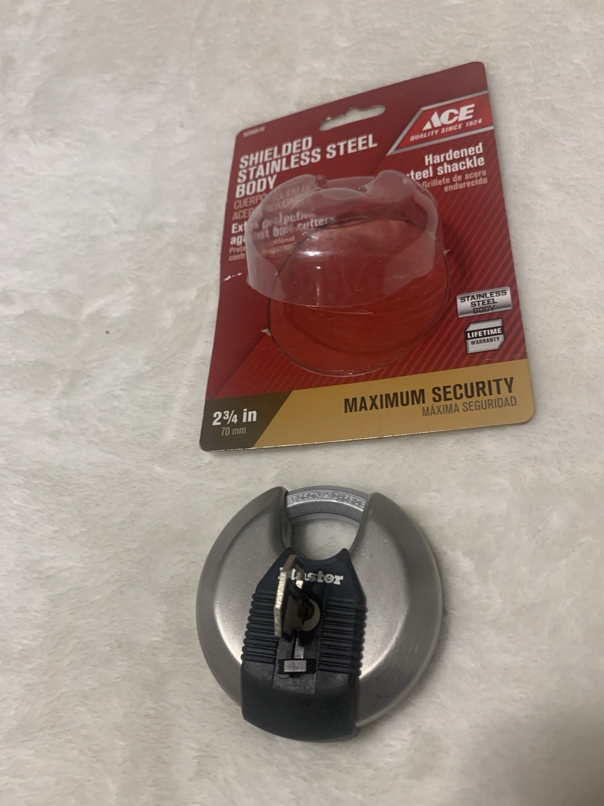 Ace Master Stainless Steel Body 2 3/4 Security Lock