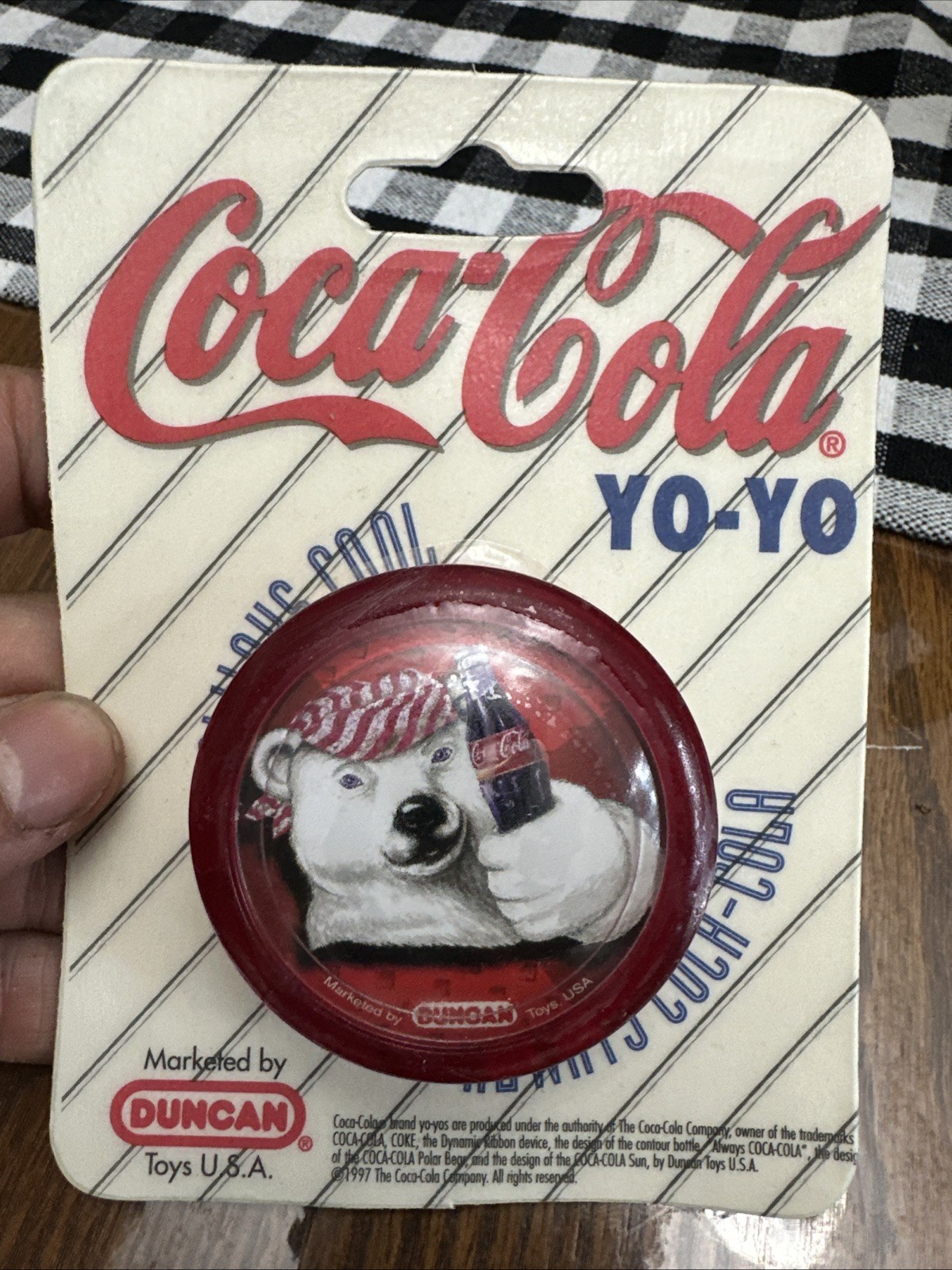 VTG 1997 Duncan Blue Always Cool Coca-Cola Yo-Yo Baseball Polar Bear NEW NOS
