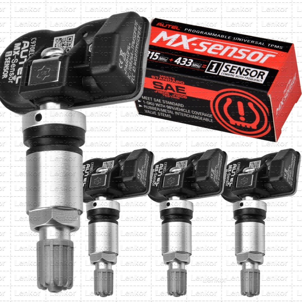 4 PACK Autel TPMS MX-Sensor 315MHz & 433MHz 2in1 Auto Tire Pressure Sensor 2026
