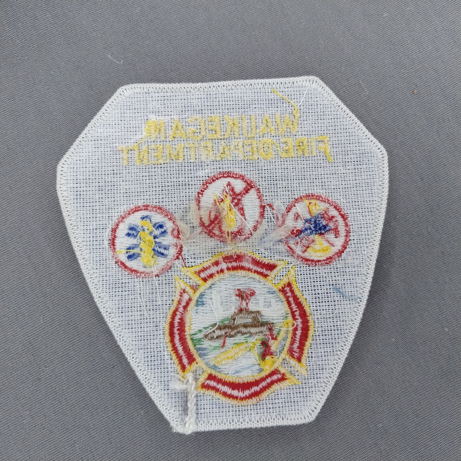 Waukegan IL Illinois Fire Dept. Iron On 4" Patch