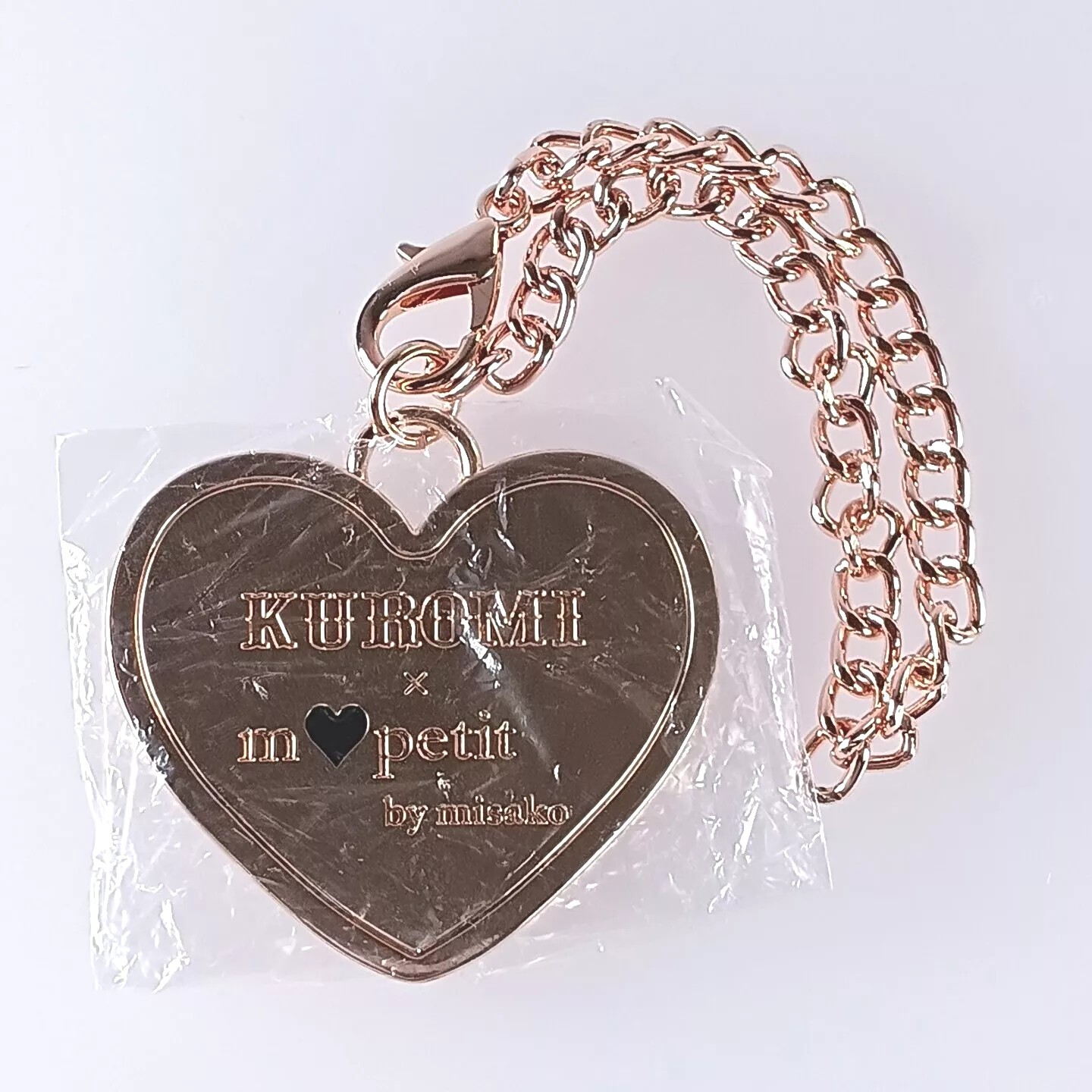 Kuromi Sanrio × Shimamura m petit by misako Metal Keychain From Japan F/S