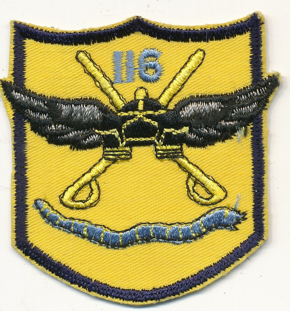 116th Armored Cavalry Regiment pocket patch rare twill old winged tank