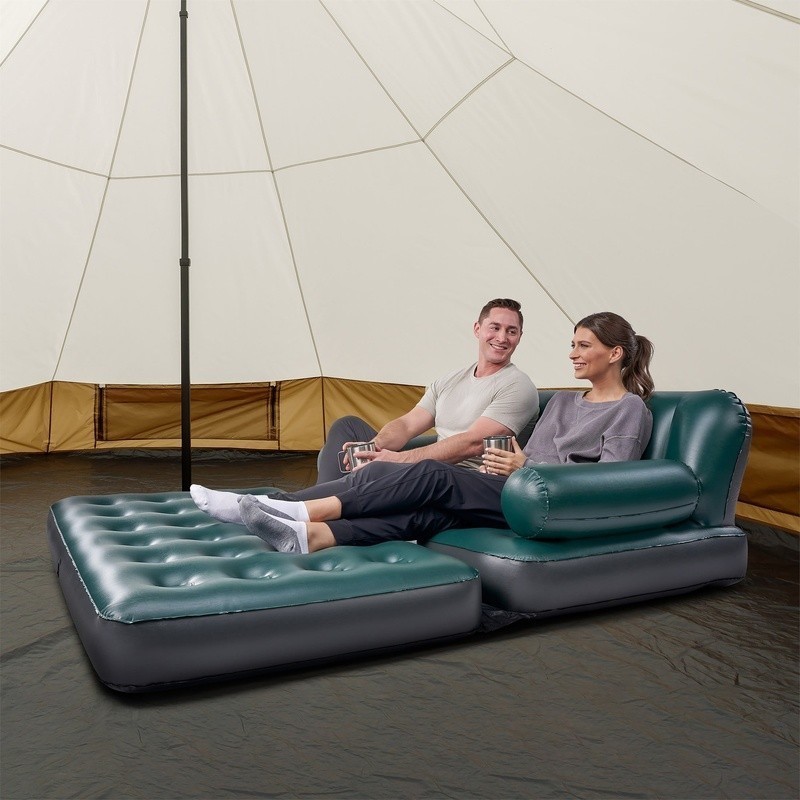 5-in-1 Inflatable Couch Adjustable Portable Double Sofa Bed Recliner Supportive