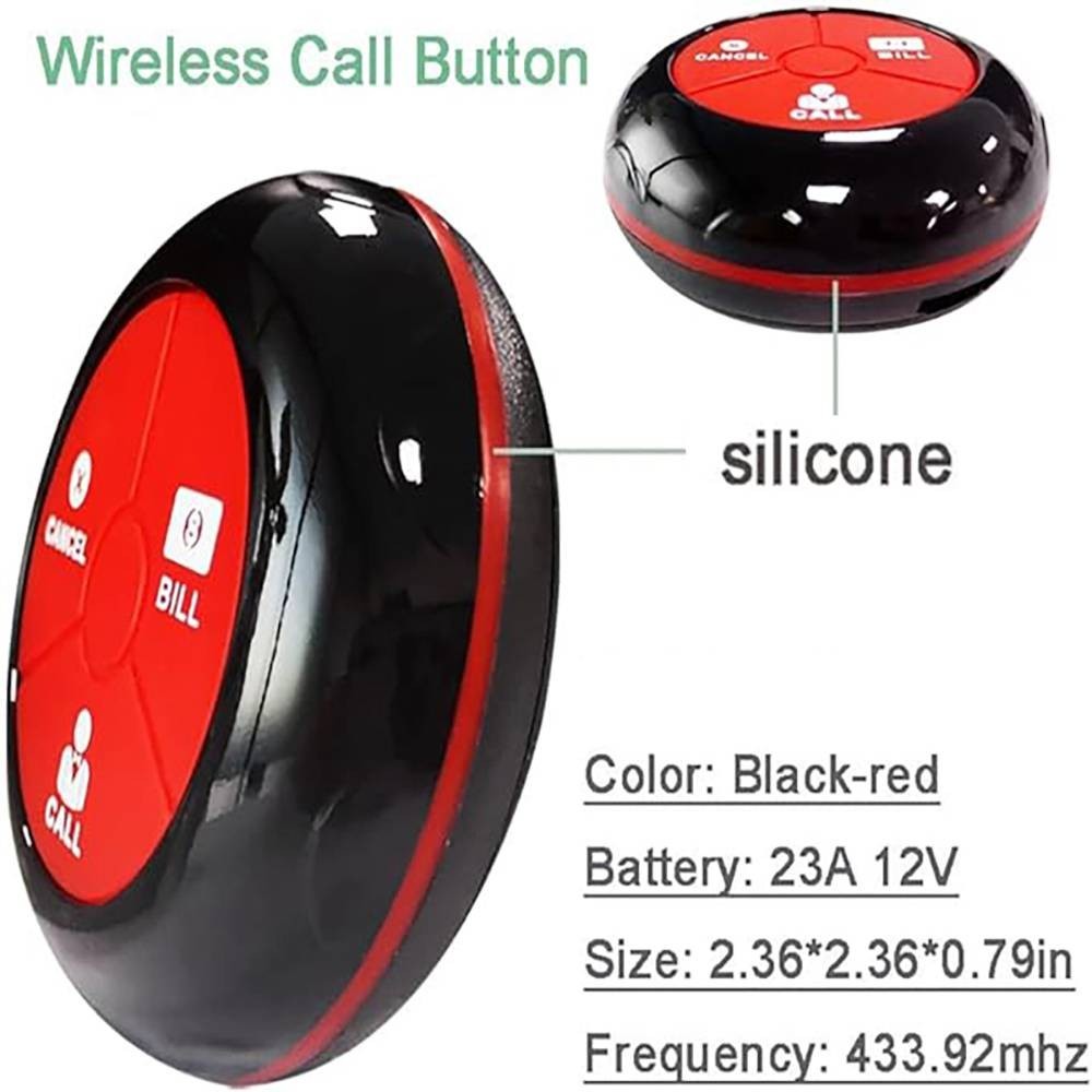 Wireless Calling System Call Waiter Pager 3 Digit Number Pagers