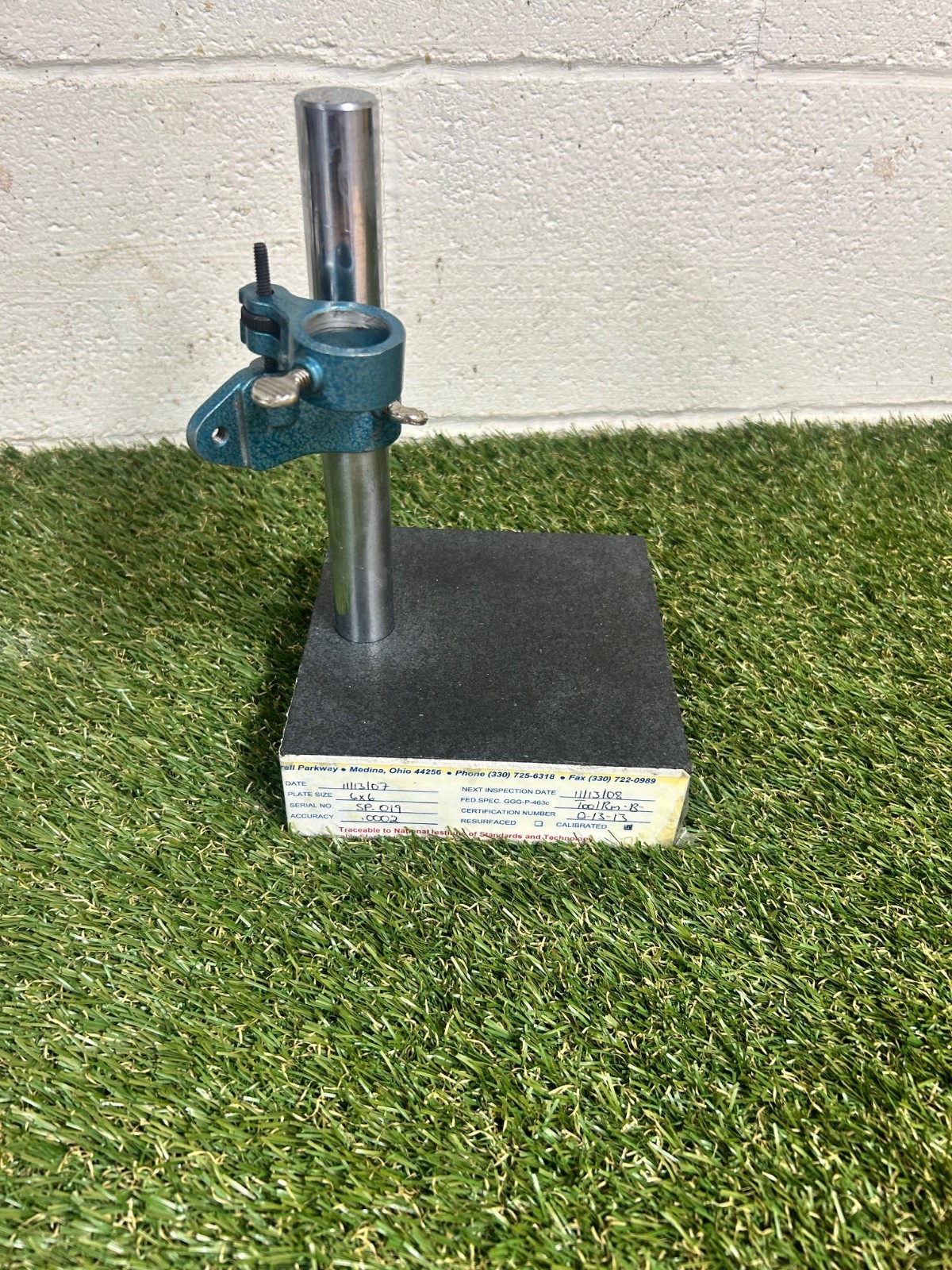 6'' x 6'' x 2'' Granite Surface Check Comparator Stand Base (3 Available)