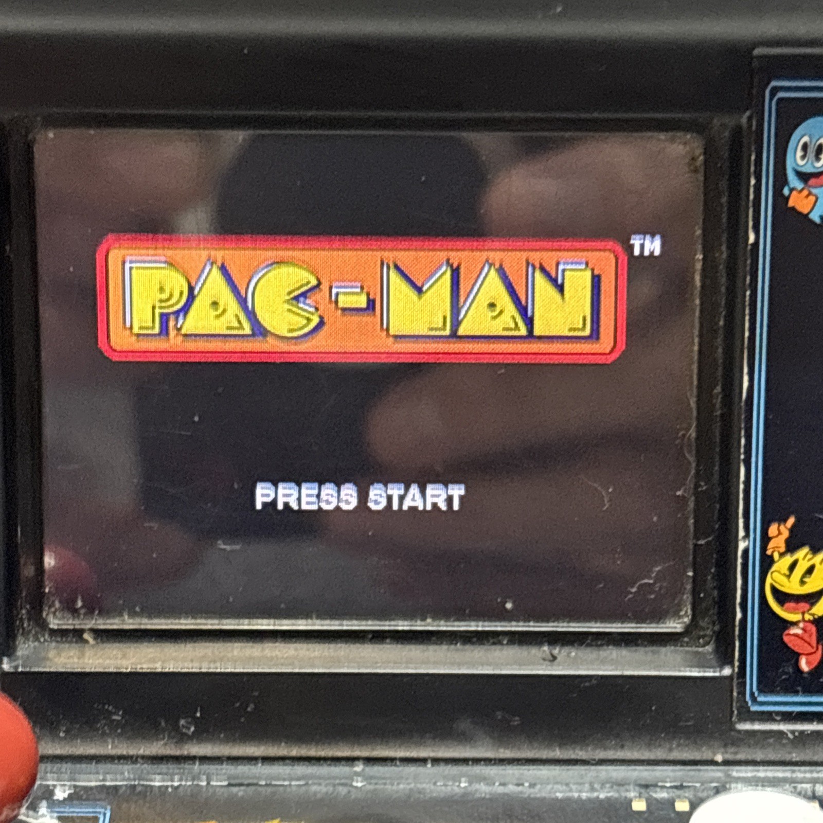 Pac-Man Mini Game Arcade Machine Handheld Classic Retro Replica - Tested Works