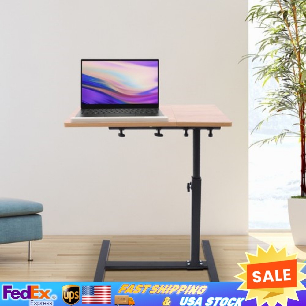 Angle Height Adjustable Rolling Cart Over Bed Hospital Table Stand Laptop Desk