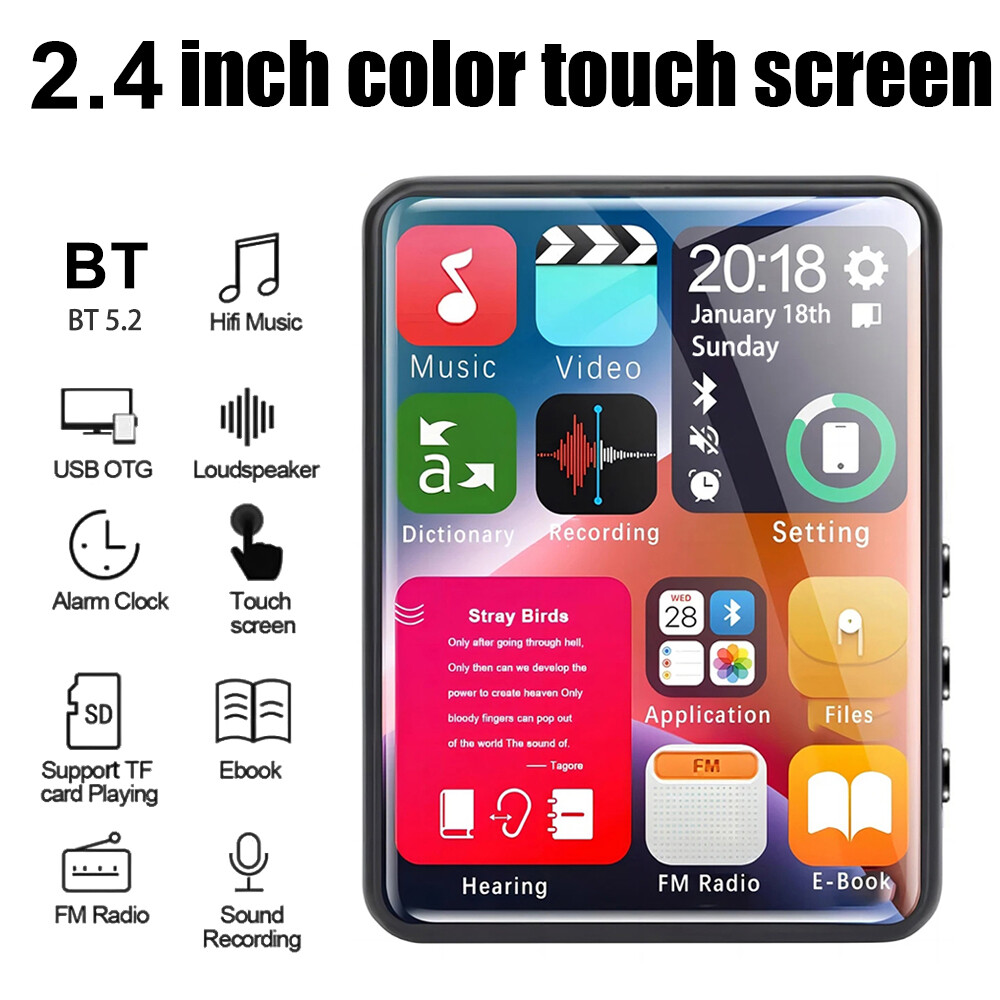 128GB Support Bluetooth MP4/MP3 Lossless HiFi Music Player FM Radio Recorder NEW
