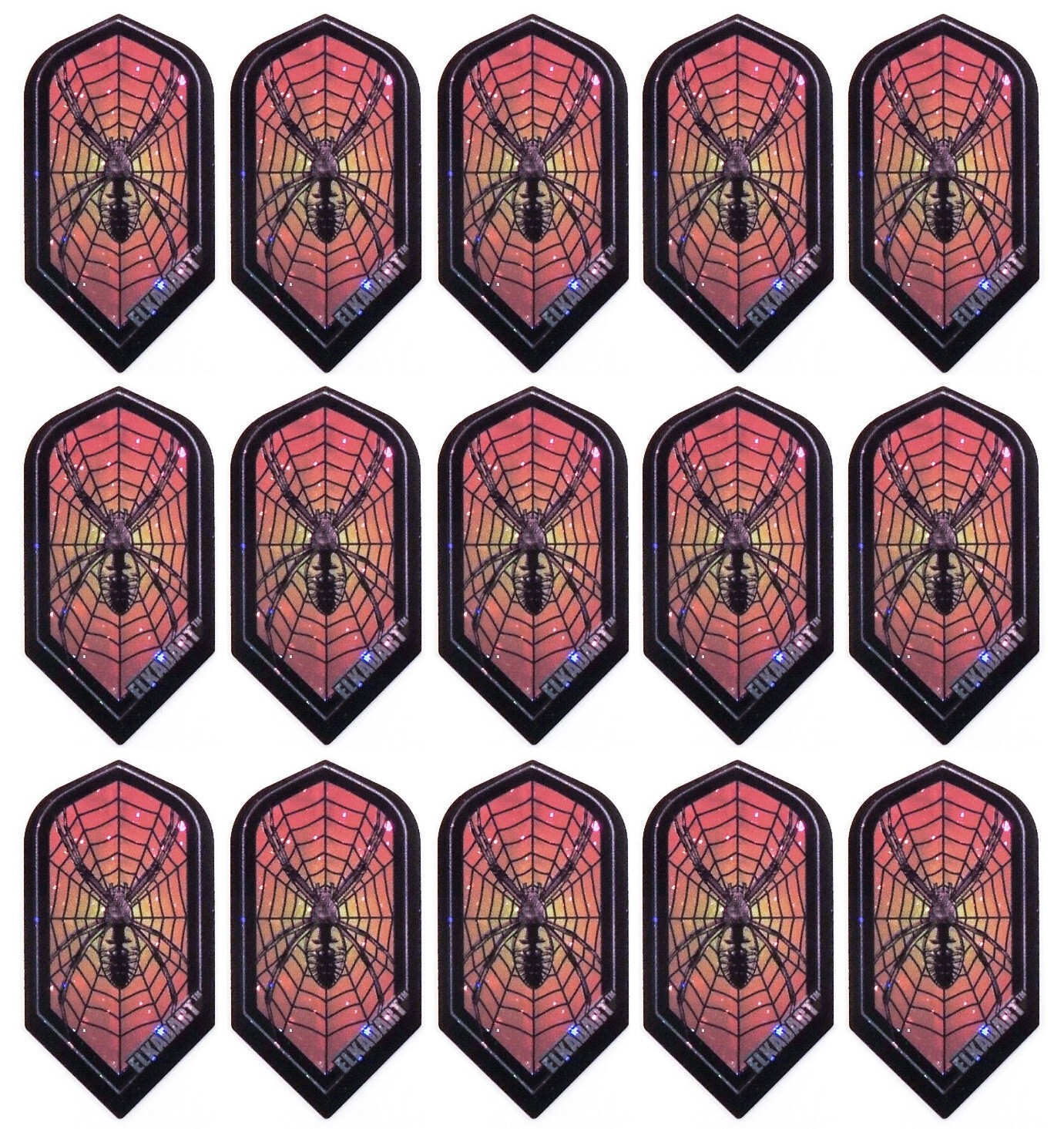 5 New Sets Elkadart Hologram Slim Dart Flights - Ships w/ Tracking - Spider