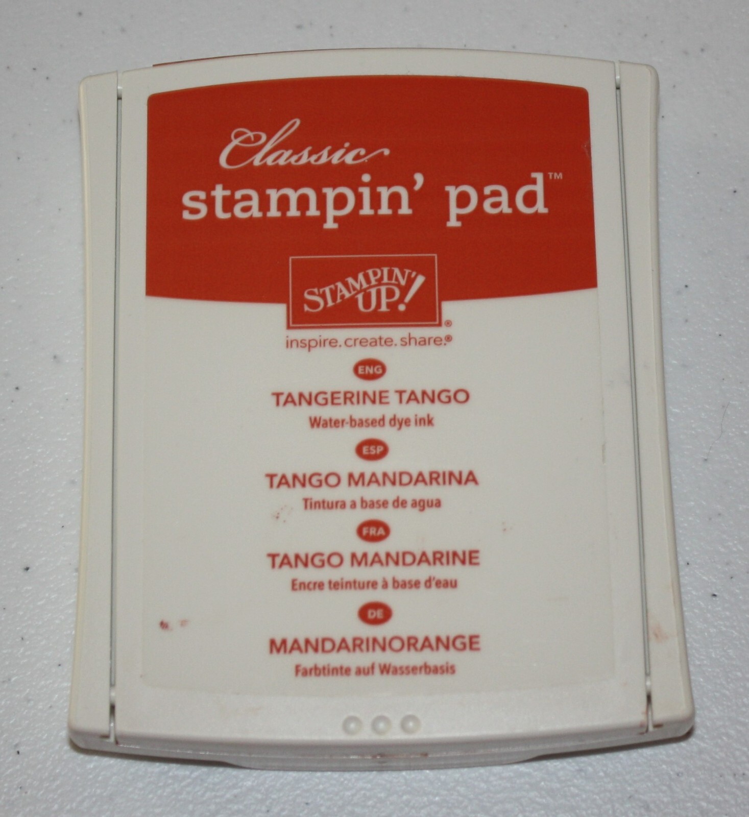 Stampin Up Retired TANGERINE TANGO Foam Ink Pad Great Condition! Orange