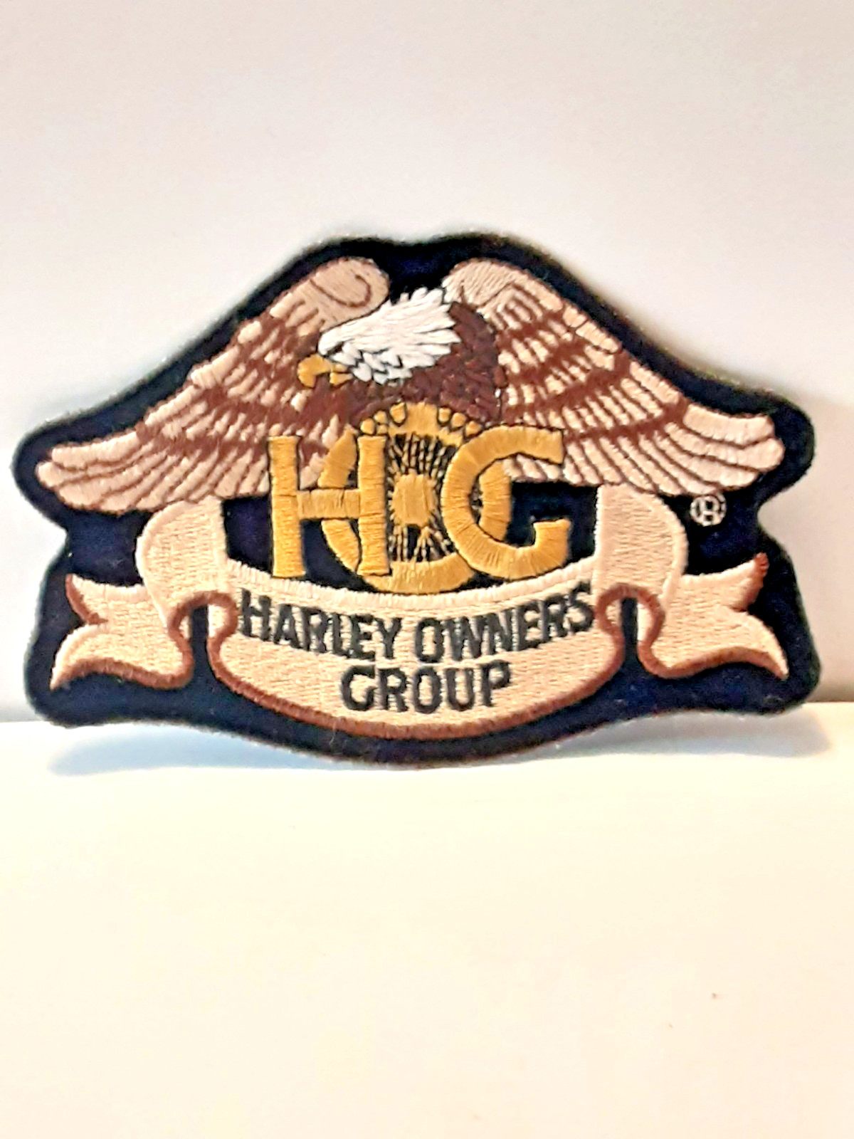 Harley Davidson HOG Owners Group Brown Eagle Patch Vintage