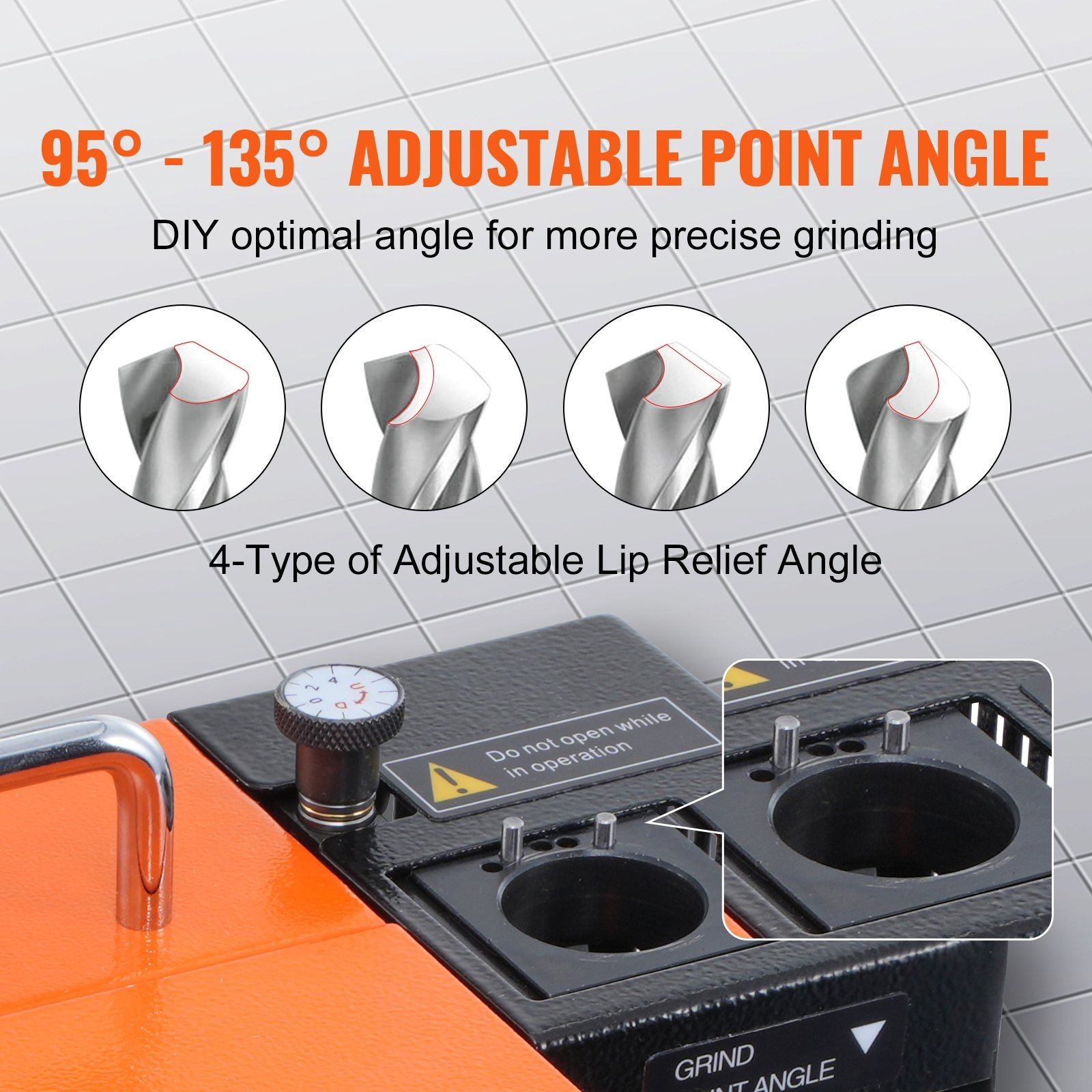3-13mm Adjustable Angle Grinder & CBN/SDC Wheel & 11 Collets & Bit Sharpener