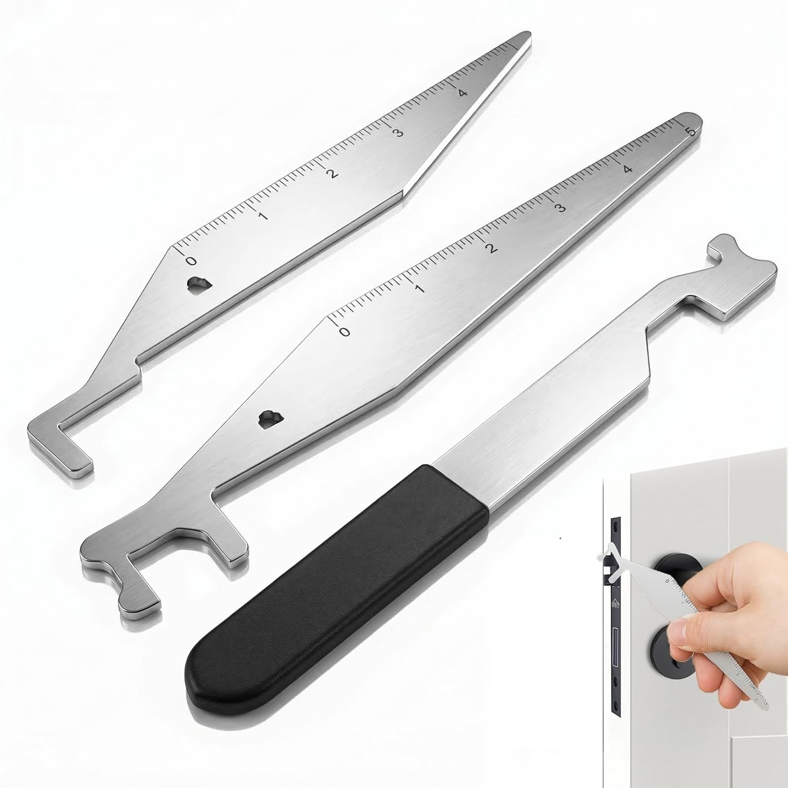 Hinbkenla Firefighter Swipe Tool 3PCS Spring Steel Silver