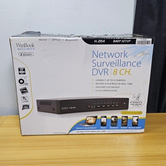 WinBook Security 8-Channel Network Surveillance DVR H. 264