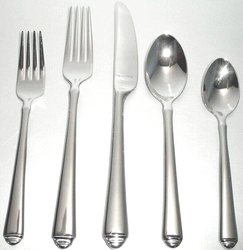 Gorham Crown Tip Stainless 5 Piece Place Setting 18/10 Flatware New