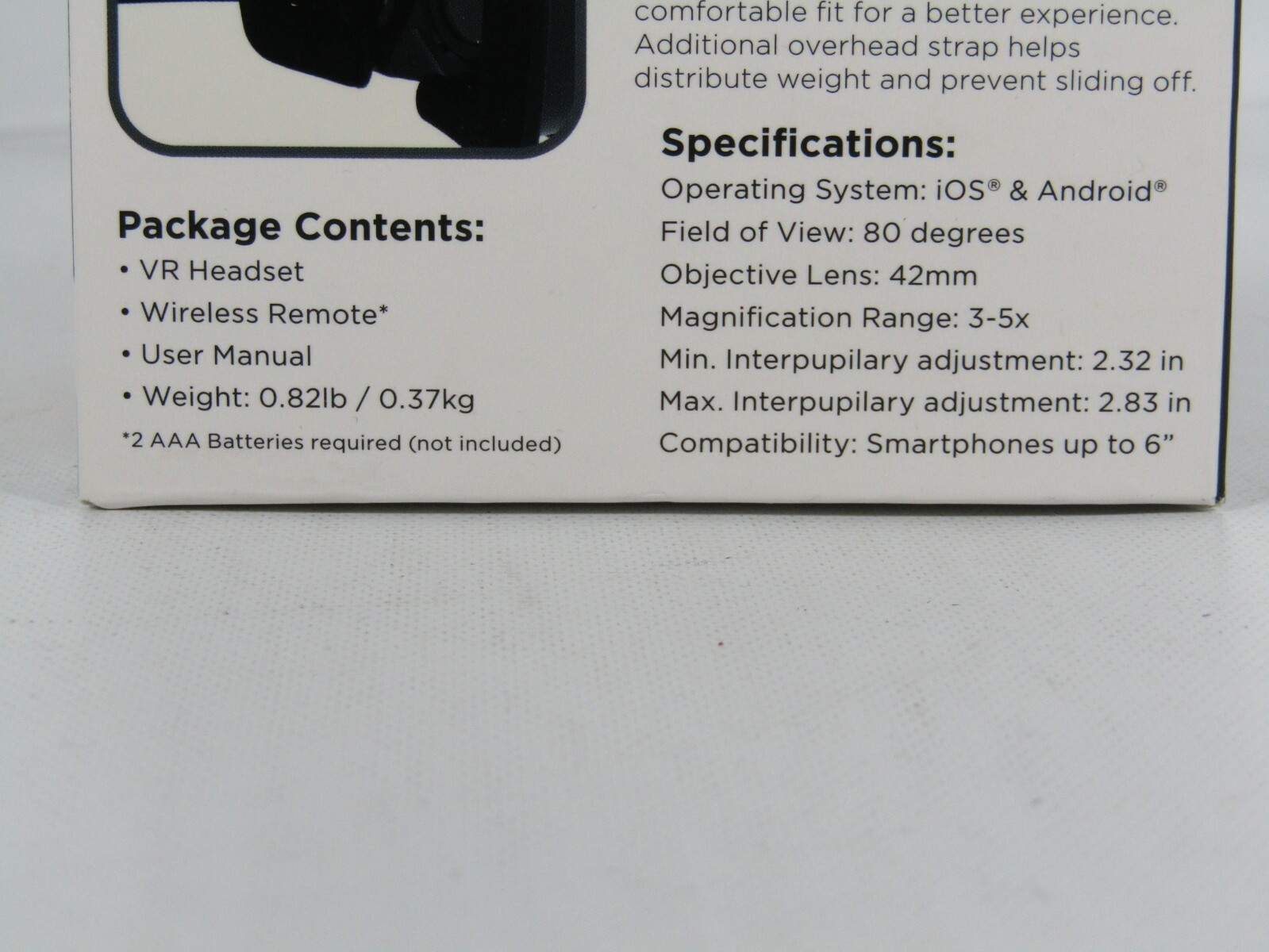 Cynoculars virtual reality headset and remote