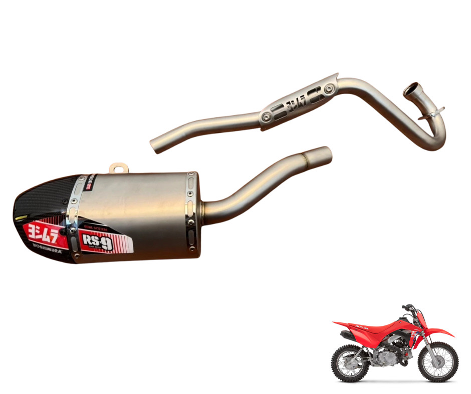 RS9  CARBON EXHAUST FULL SYSTEM STAINLESS PIPE FOR HONDA CRF110F CRF110 CRF 110F