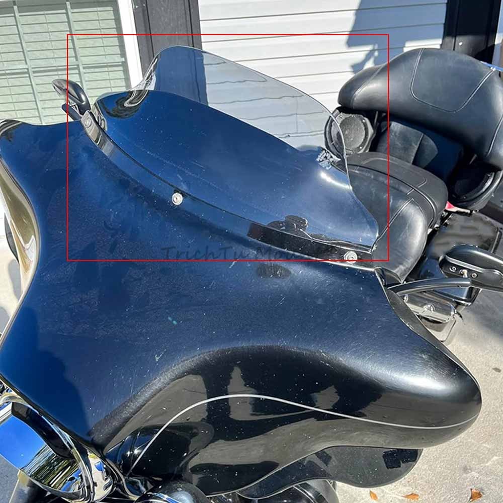 Light Gray 8" Wave Windshield Windscreen Fit for Harley Electra Glide 1996-2013
