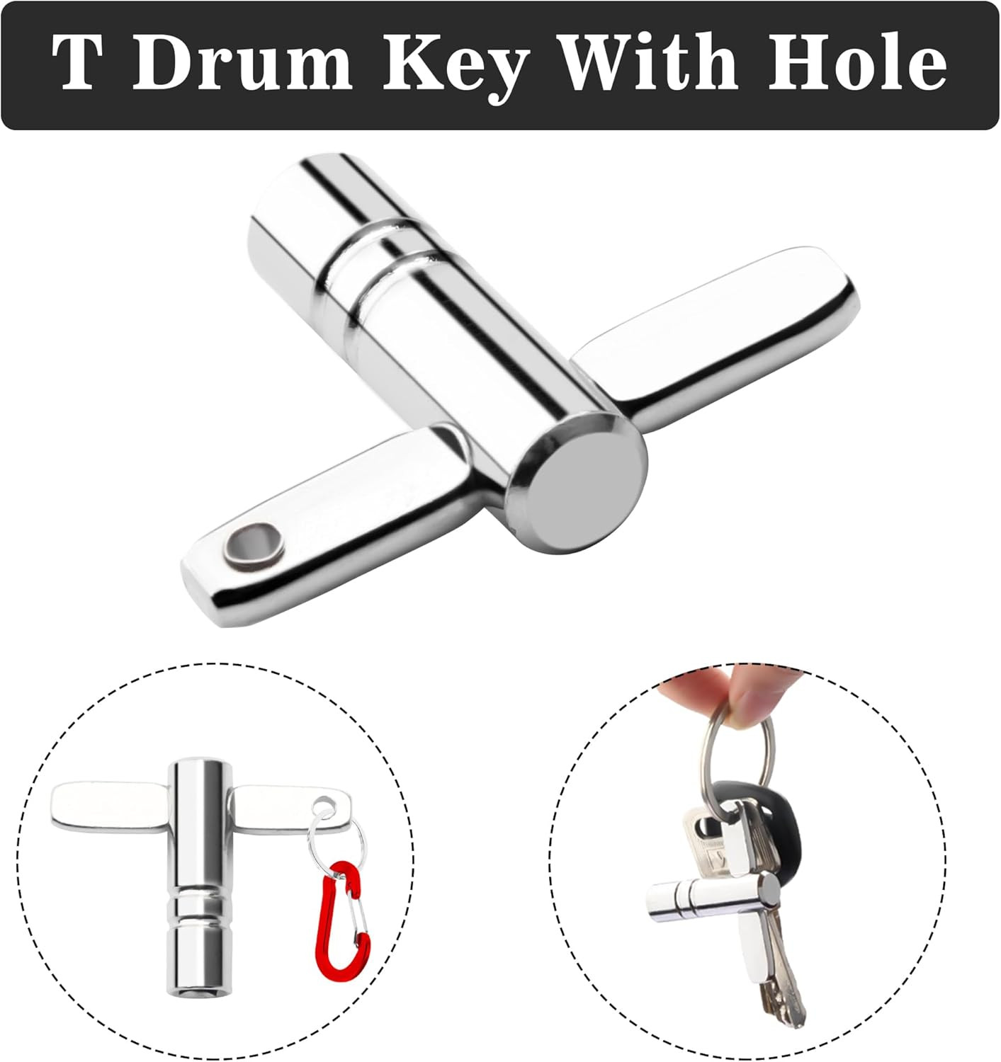 4 Pack Drum Keys - Universal Tool for Tuning High Tension Drums, Includes Speed