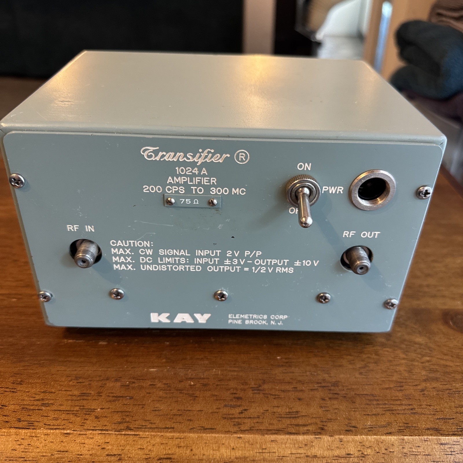 Kay Elemetrics Transfer Amplifier Model 1024 A