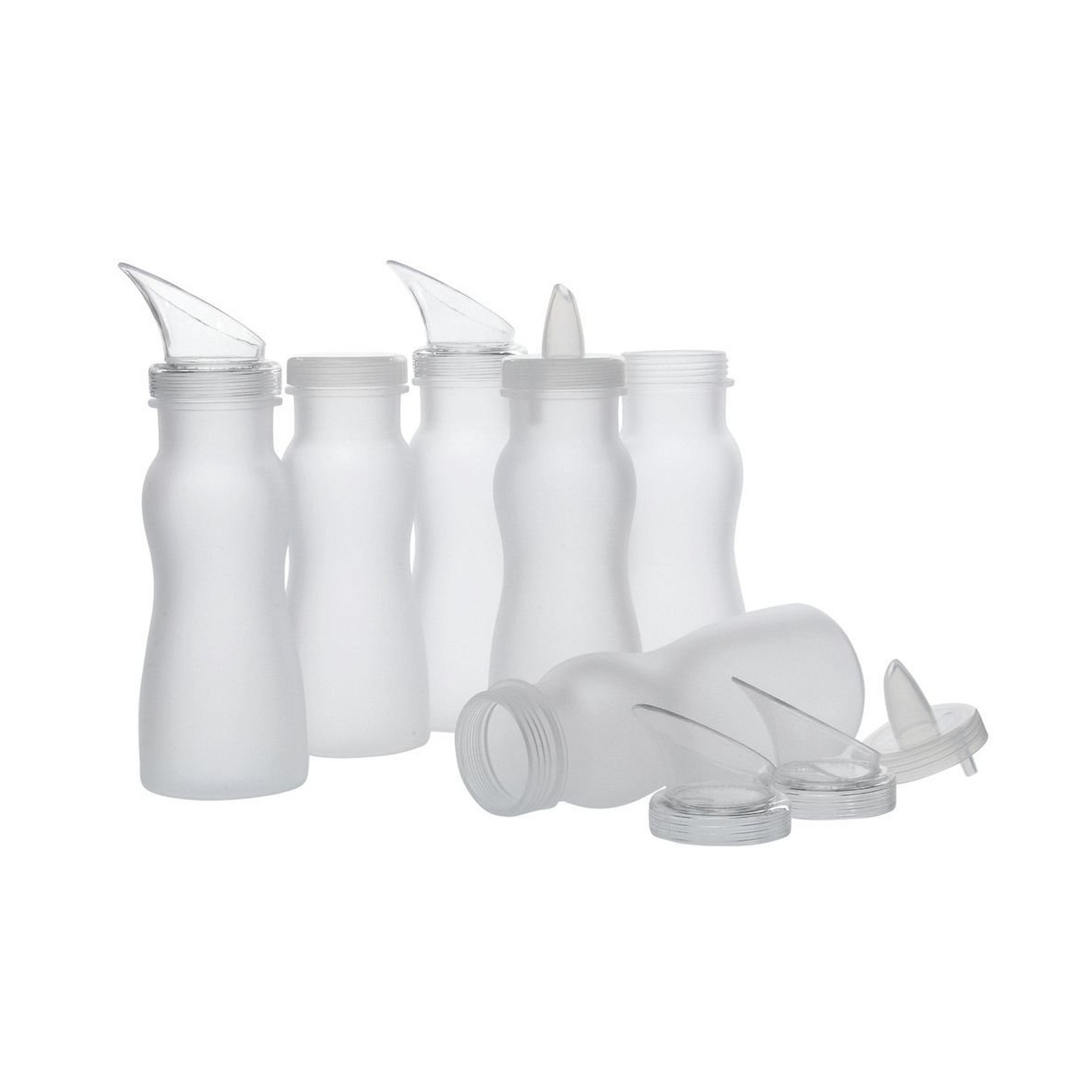 G.E.T. SDB-16-PC-6 Salad Dressing Bottle & 24 Lid, Break Resistant, 30 Piece ...