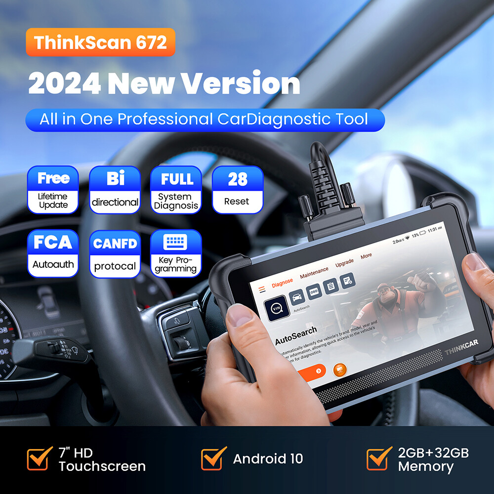 THINKSCAN 672 689 Bidirectional OBD2 Scanner All System Diagnostic Coding Tool