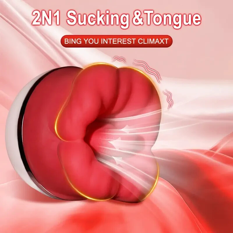 Rose Sucking Vibrator Licking Tongue Clit G-spot Dildo Oral Sex Toys for Women