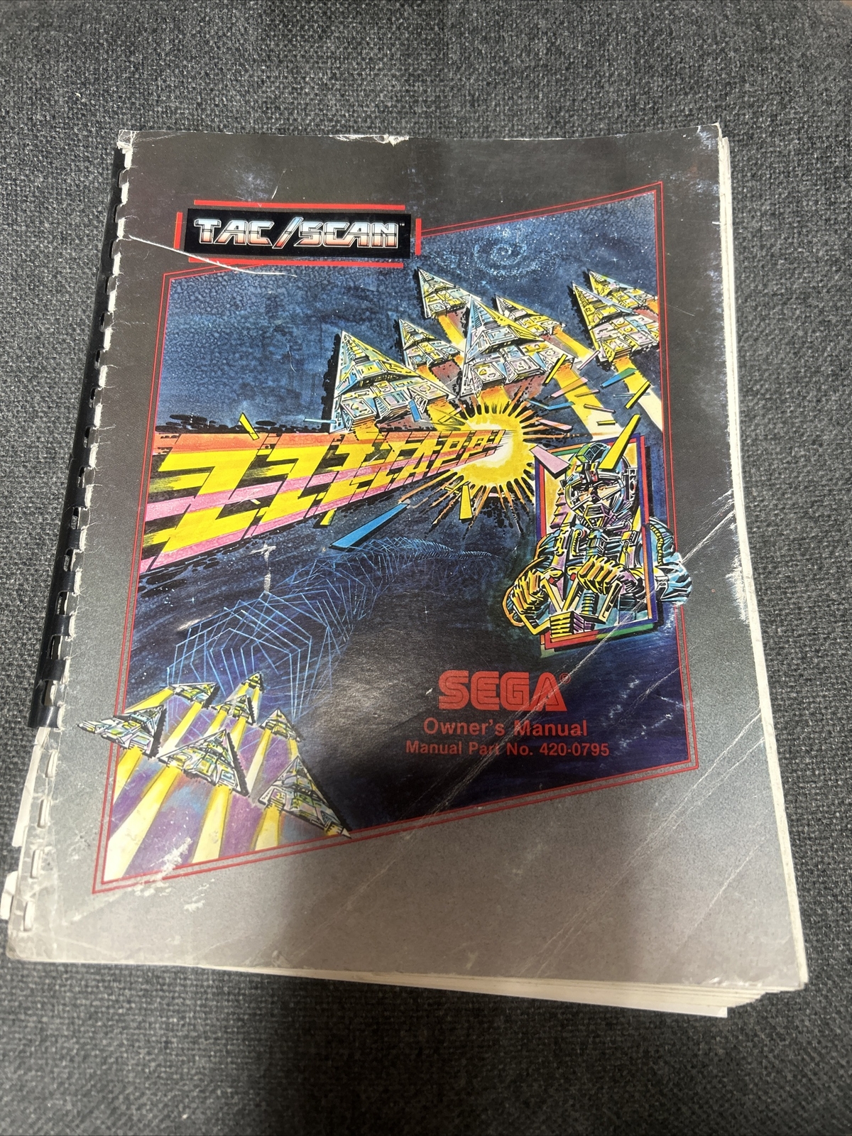 Sega TAC/SCAN Arcade Video Game Manual - good used original
