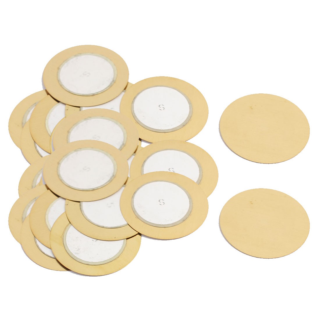 20pcs 27mm Dia Ceramic Piezoelectric Discs Buzzer Copper Gasket Film