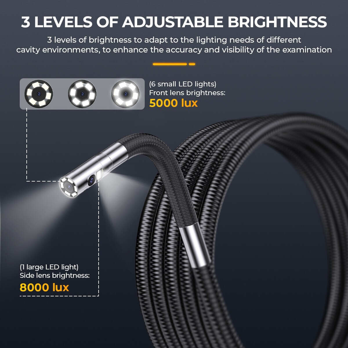ANCEL AN302 HD Lens Articulating Borescope Endoscope Camera Inspection Camera