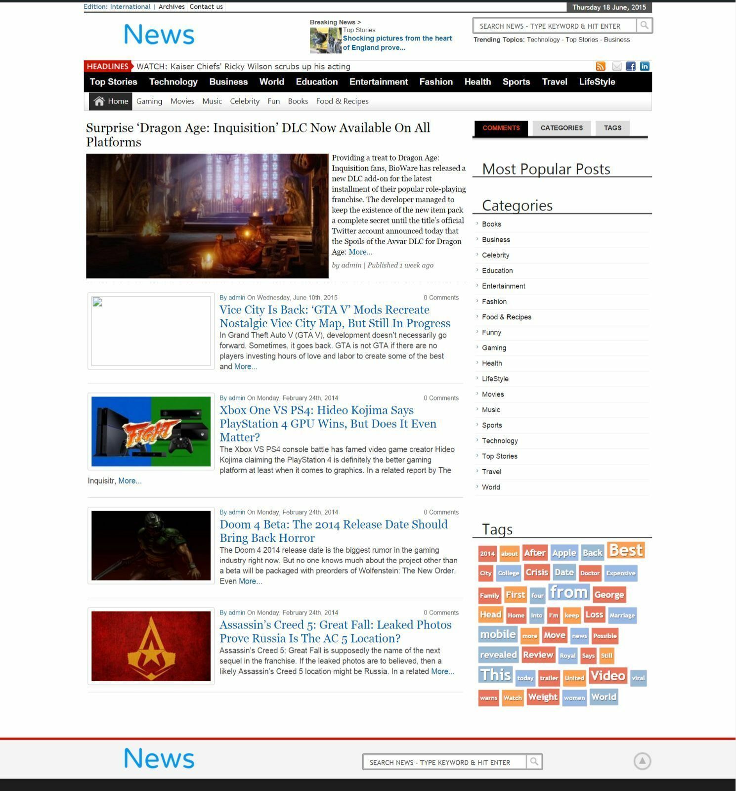 Self Update News Website - No work needed. Autopilot Free Hosting +Installation
