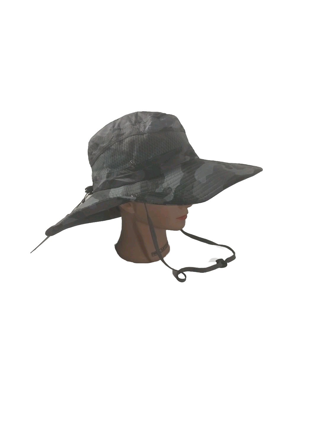 CAMOLAND Men's Fishing Hat Wide Large Snap Brim Sun One Size, Camo Mesh Gray NWT